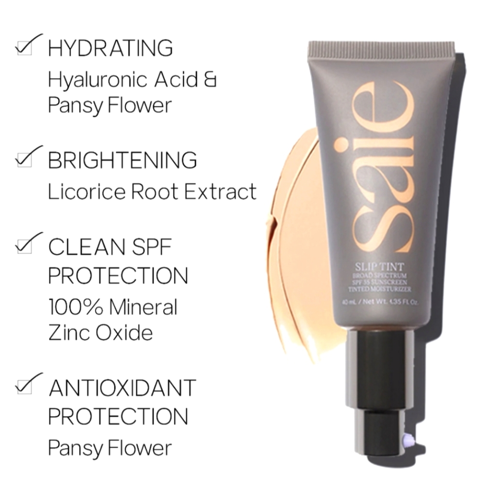 Brand New! Saie Slip Tint Dewy Tinted Moisturizer SPF 35 Sunscreen - shade 4.5